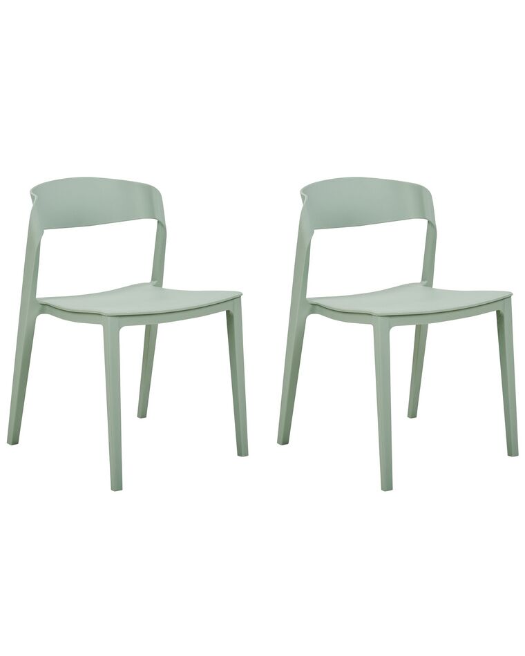 Conjunto de 2 sillas de comedor verde menta SOMERS_873411