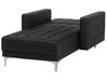 Faux Leather Chaise Lounge Black ABERDEEN_715722