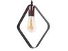 3 Light Metal Pendant Lamp Black VOMANO_684690