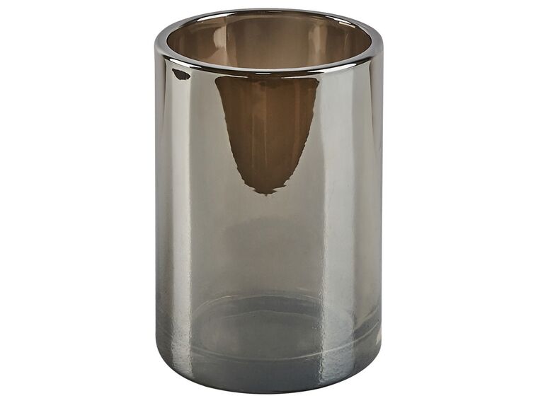 Glass 3Piece Bathroom Accessories Set Grey MANAGUA Beliani.co.uk