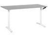 Hæve sænkebord manuelt hvid/grå 160 x 72 cm DESTINAS_899086
