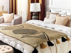 Viltti akryyli beige/musta 130 x 170 cm THUMKI Viltti akryyli beige/musta 130 x 170 cm THUMKI