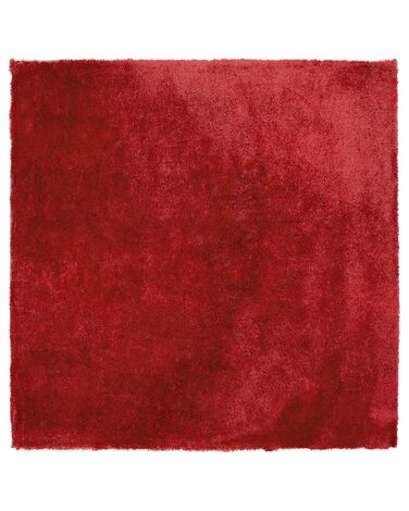 Dywan shaggy 200 x 200 cm czerwony EVREN