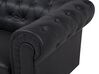 Faux Leather Living Room Set Black CHESTERFIELD Big _721895