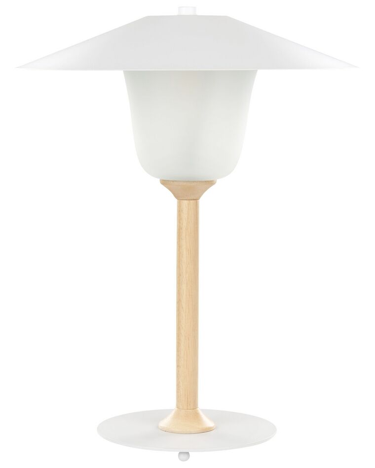 Lampa stołowa drewniana biała MOPPY_873188