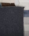 Teppich Leder beige-blau 140 x 200 cm Patchwork Kurzflor GIDIRLI_714420