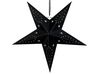 Set of 2 LED Hanging Velvet Paper Stars 60 cm Black MOTTI_835551