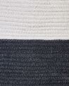 Textilkorb Baumwolle weiß / schwarz 2er Set PAZHA_840620
