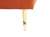 Cama con somier de terciopelo naranja/dorado 140 x 200 cm FLAYAT_834288