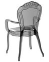 Set de 2 chaises de salle à manger transparentes noires VERMONT II_751343