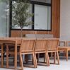 Ensemble de jardin en bois avec 6 chaises et table à roulette SASSARI_806875