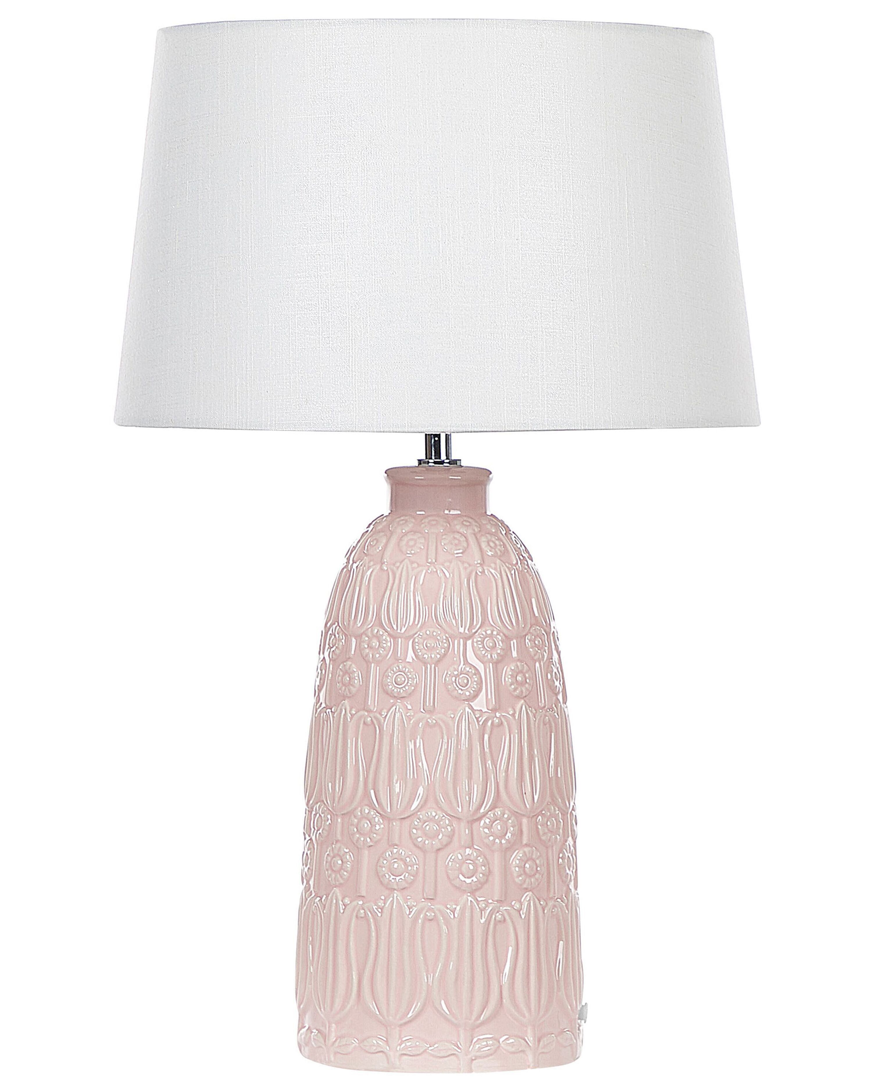 je bent inspanning verlichten Tafellamp keramiek roze ZARIMA | ✓ Gratis Levering