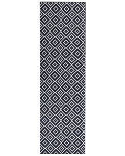 Matto kangas musta/valkoinen 60 x 200 cm KARUNGAL Matto kangas musta/valkoinen 60 x 200 cm KARUNGAL