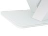 Mesa de comedor extensible de vidrio templado blanco 160/200 x 90 cm SALTUM_821073