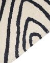 Teppich Viskose schwarz / weiß 200 x 300 cm geometrisches Muster Kurzflor RUMRA_904567