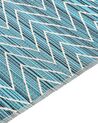 Outdoor Teppich blau 120 x 180 cm mit Zickzack-Muster Kurzflor BALOTRA_786075