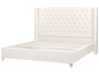 Velvet EU Super King Size Bed Off-White LUBBON_882173