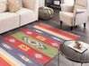 Bavlněný kelimový koberec 140 x 200 cm vícebarevný KAMARIS_869960