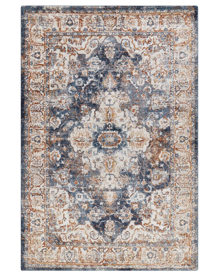 Area Rug 200 x 300 cm Beige and Blue DVIN Beliani.co.uk