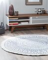 Okrúhly obojstranný vonkajší koberec ⌀ 140 cm modrá/biela YALAK_840681