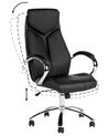 Krzesło biurowe regulowane ekoskóra czarne FORMULA_834149
