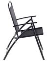 Set of 4 Garden Folding Chairs Black LIVO_700975