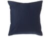 Set of 2 Cotton Cushions Quatrefoil Pattern 45 x 45 cm Blue and Yellow MUSCARI_769149