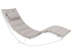 Pehmustetyyny lepotuoliin 180 x 60 x 5 cm ruskeanharmaa BRESCIA Pehmustetyyny lepotuoliin 180 x 60 x 5 cm ruskeanharmaa BRESCIA