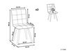 Set of 2 Fabric Dining Chairs Light Grey BROOKLYN_805403