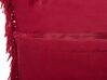 	Conjunto de 2 cojines de poliéster rojo oscuro 45 x 45 cm CIDE_801775