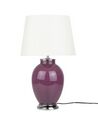 Lámpara de mesa de cerámica violeta/blanco BRENTA_877536