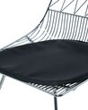 Conjunto de 2 sillas de comedor de metal plateado HARLAN_702387