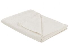 Kermanvalkoinen kohokuvioitu päiväpeitto 140 x 210 cm RUDKHAN