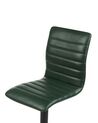 Conjunto de 2 sillas de bar de piel sintética verde LUCERNE II_894492
