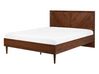 EU Double Size Bed Dark Wood MIALET_748163