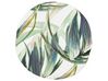 Set of 2 Outdoor Cushions Leaf Pattern ⌀ 40 cm Green and White CALDERINA_882358