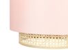 Lámpara de techo de poliéster/ratán/algodón natural/rosa melocotón 172 cm YUMURI_837028
