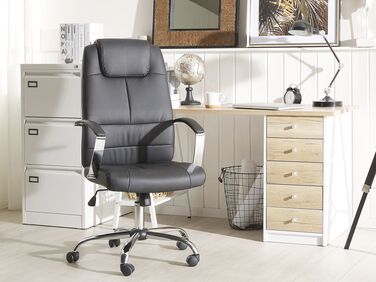 Executive Chair Faux Leather Black WINNER