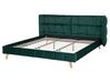 Velvet EU King Size Bed Emerald Green SENLIS_740853