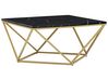 Konferenční stolek s mramorovým efektem černý/zlatý MALIBU_791604