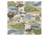 Tapete de lã com padrão de folhas multicolor 200 x 200 cm KINIK_848434