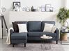 3 Seater Fabric Sofa with Ottoman Dark Grey AVESTA_741937