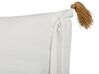 Dekokissen orientalisches Muster Baumwolle hellbraun / weiß mit Quasten 45 x 45 cm MALUS_838583