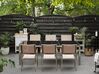 Mesa de refeições em inox e painéis de granito preto polido 220 x 100 cm GROSSETO_369779