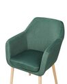 Spisebordsstol med armlæn grøn velour YORKVILLE II_899216