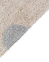 Kinderteppich Baumwolle beige / grau 140 x 200 cm gepunktetes Muster Kurzflor DARDERE_906596
