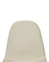 Conjunto de 2 sillas de comedor de poliéster beige claro/madera clara BRUCE_682284