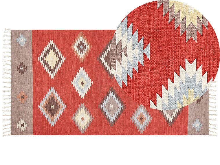 Bavlněný kelimový koberec 80 x 150 cm vícebarevný LORUT_869044