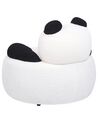Dětské buklé křeslo ve tvaru pandy bílé/černé VIBY_886987