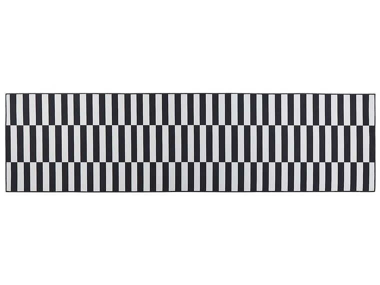 Tapis noir et blanc 80 x 300 cm PACODE_831678